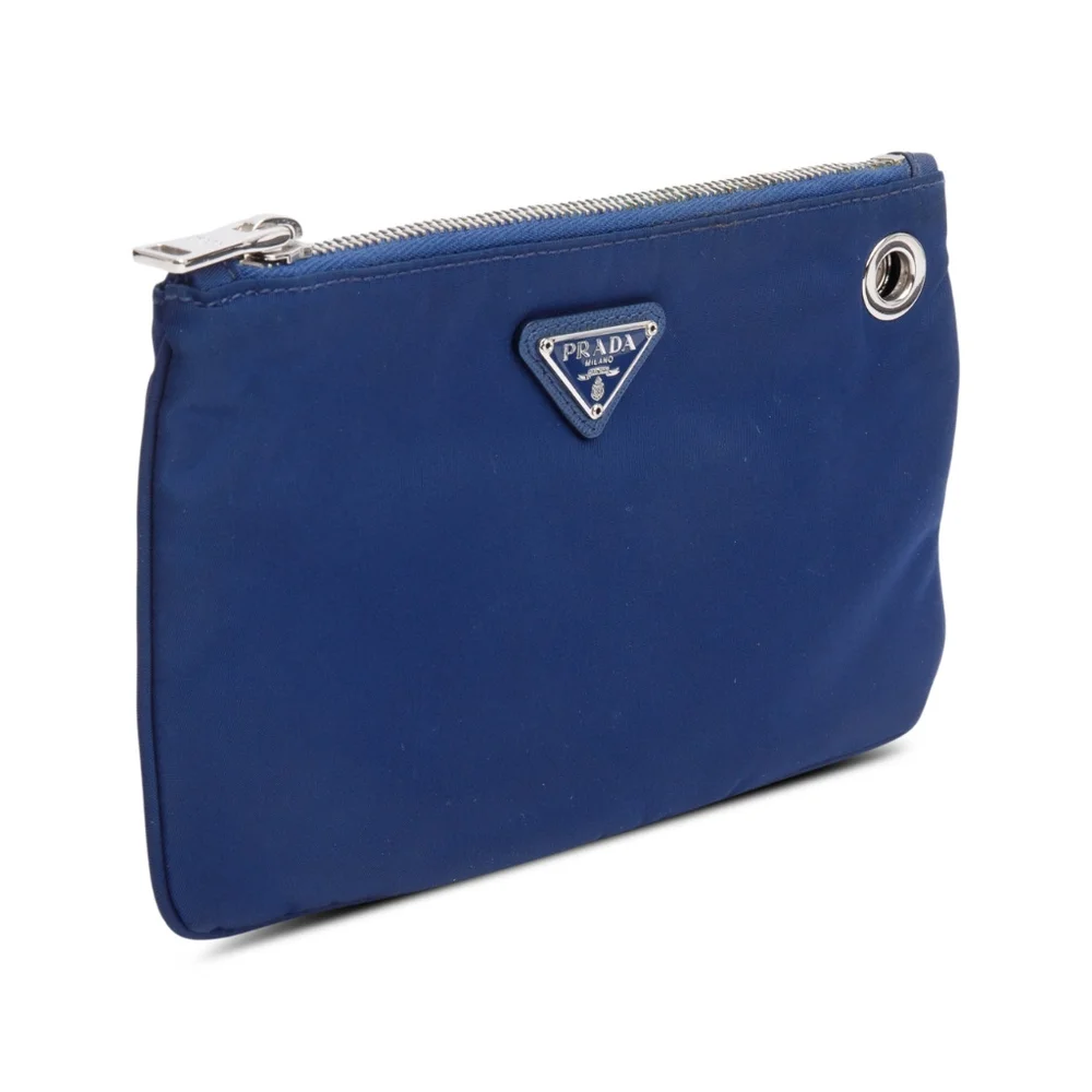Prada Blue Nylon Pouch - Picture 1 of 4